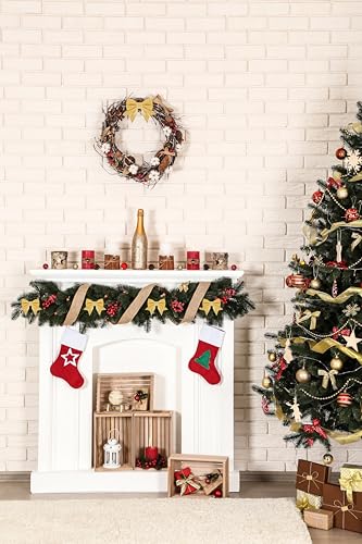 Lazos de Navidad dorados que no pierden la forma de 5x7 pulgadas para tu árbol 6