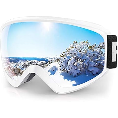 Findway Kids Ski Goggles,Skiing Goggles Snow for Boys Girls Childrens Junior Childs Teen-Age 3 4 5 6 7 8 9 10 11 12 13 14 15 16 Years- OTG Over Glasses Anti Fog,100% UV Protection,Helmet Compatible Cover