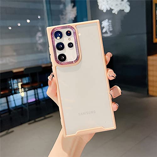 Évitez les rayures sur l'objectif du Samsung A52 avec cette coque rose