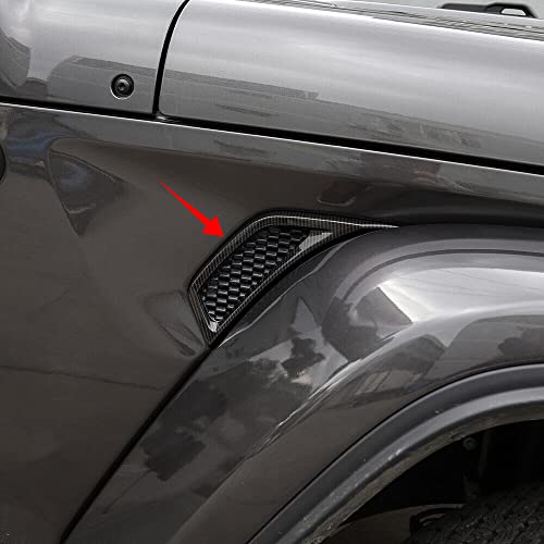 Image of Voodonala for Jeep JL Carbon Fiber Grain Air Conditioner Outlet Vent Plate Trim for 2018 2019 Jeep JL Wrangler & Unlimited