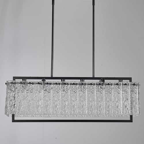 Shrine Lighting Crystal Chandeliers, Modern Luxury Style, Perfect Pendant Light Fixture for Living Space, D20'' × H4'', Adjustable 43'', 6 x E12 Sockets, Glass Shade & Black Finish Frame by Shrine - Image 6