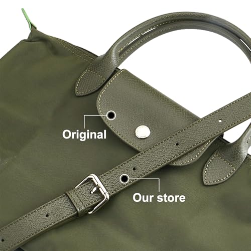 Image of Bag Leather Strap Replacement Crossbody Adjustable Shoulder Straps for SMALL Pouch, No Damage Conversion Kits Accessories(SMALL-Forest Green-S)