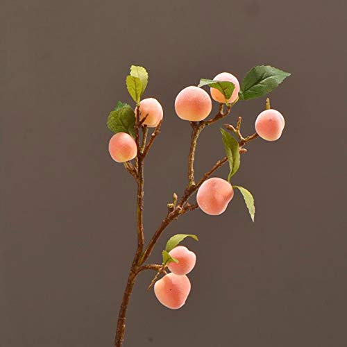 Gwokwai Artificial Peach Tree Branches Peach Stems Fruit Branches Artificial Plant Stems For Holiday Home Decor And Crafts #TOP5