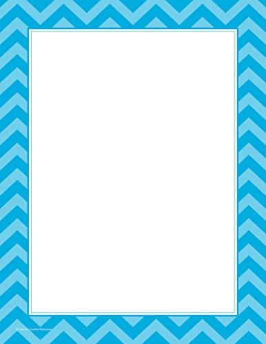 Teacher Created Resources Aqua Chevron Computer Paper