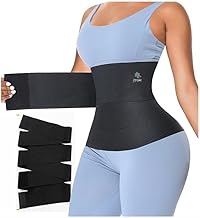 Free Size Premium Waist Belt Elastic Band Weight Loss Flat Belly Belt Body Shaper Abdominal Belt After Delivery for Tummy Reduction Tummy Wrap Waist Trainer (3 Meter) Black