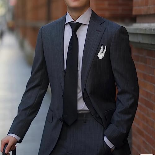 Crystal Angel Wings Brooch Pins,Elegant Rhinestone Feather Wings Lapel Pin Suit Coat Breastpin for Women Men Wedding Party Jewelry Gitfs2