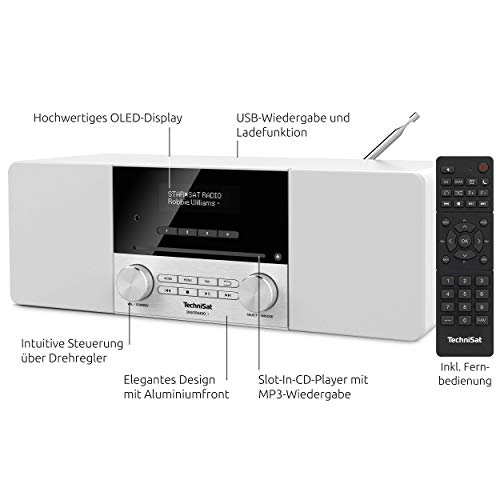 TechniSat DIGITRADIO 3 - Stereo DAB Radio Kompaktanlage (DAB+, UKW, CD-Player, Bluetooth, USB, Kopfhöreranschluss, AUX… - Image 4