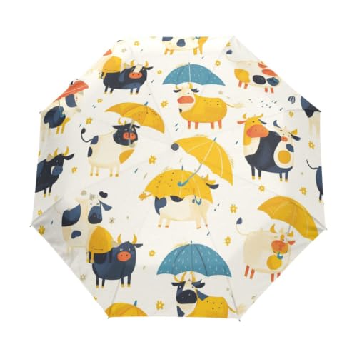 Parapluie vache mignon pliable automatique pour la plage et le voyage