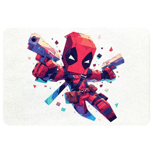 CMJSGG for Deadpool Polyester Machine Washable Door Mat Indoor Carpet Chair Rug Bath Rug, 90x60cm/35x24in