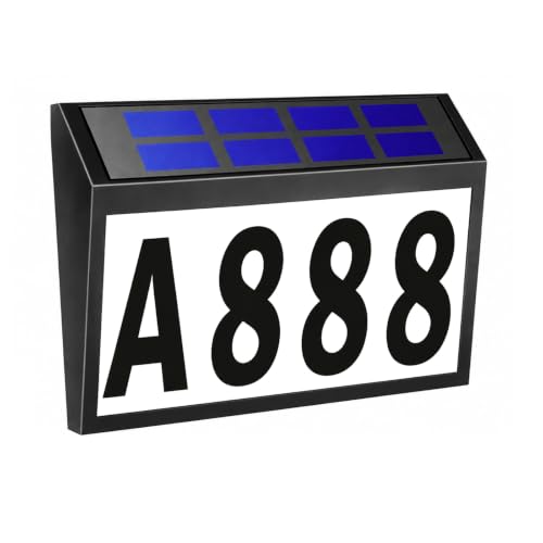 T-SUNUS Solar House Numbers Sign