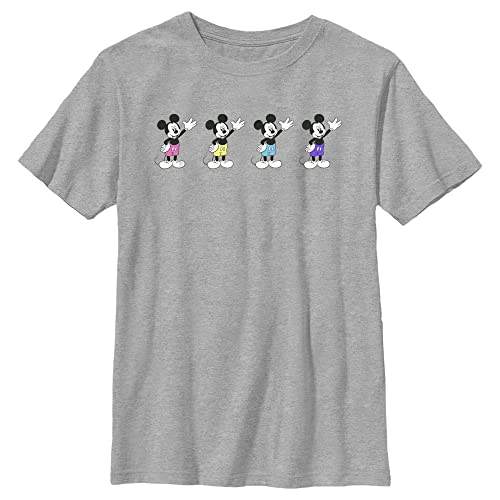 T-shirt Disney pour garçon avec motif imprimé fluo en gris chiné taille XL