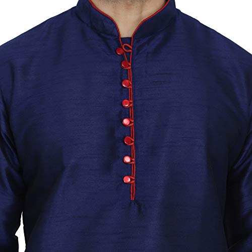 Kurta indien homme bleu taille 40 pour rester élégant à la maison