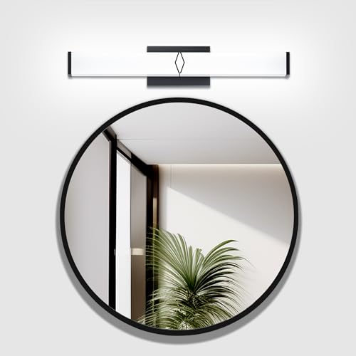 Image of 24 Inch Bathroom Vanity Light 2500LM, 5700K Daylight White Modern Bathroom Light Dimmable, AC 120V 25W Matte Black LED Vanity Lighting Fixtures Wall Sconce ETL Certified, 1Pack