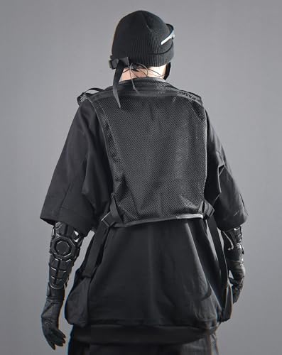 Niepce Inc Streetwear Techwear Adjustable Cargo Vest for Men Fits Small-Large Sizes3