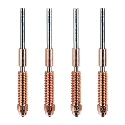 Image of Creality K1 Series Quick-Swap Nozzle Kit 0.4mm*2+0.6mm+0.8mm, Steel-Tipped Copper Nozzle and Titanium Alloy Heatbreak, for K1 SE /K2 SE /K1C /K1 Max /Ender-3 V3 Plus