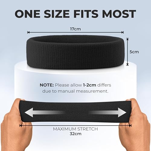 Image of Nivia Headband for Men & Women, Moisture Wicking, for Gym & Fitness, Cotton Headband for Sports - D.Grey