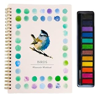 Watercolour Workbook, Christmas Watercolour Workbook, 12 Color Watercolour Paint Workbooks, Watercolor Paint Set, Watercolour Books for Adults Beginners, Art Crafting Painting Supplies for Teens Gift