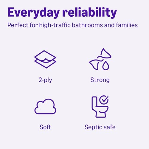 Image of Amazon Basics Soft and Strong 2-Ply Toilet Paper, 12 Ultra Rolls = 48 Regular Rolls, Unscented, 340 Sheet (2 Packs of 6), Packaging May Vary