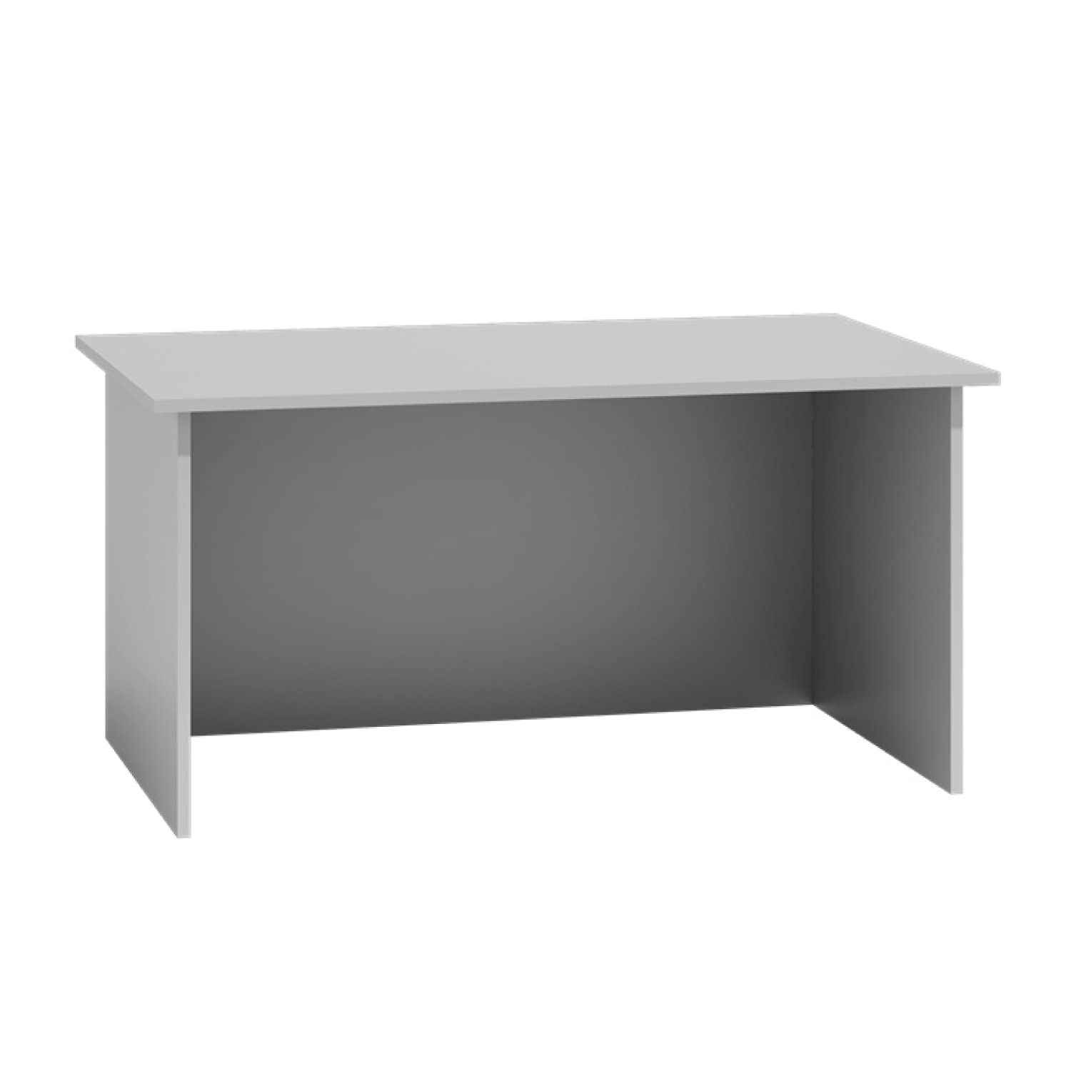 WHATSIZE ENTERPRISE Estándar - Escritorio de Trabajo Grande para Oficina o Estudio - para computadora o portátil con Panel Trasero sólido, Color Blanco