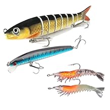 Fishing Lure Kit Ultimate, 5Pcs Fishing Baits Lures for Bass Trout, Fishing Tackle Box with Tools, Complete Fishing Gear and Equipment for Beginners and Pros