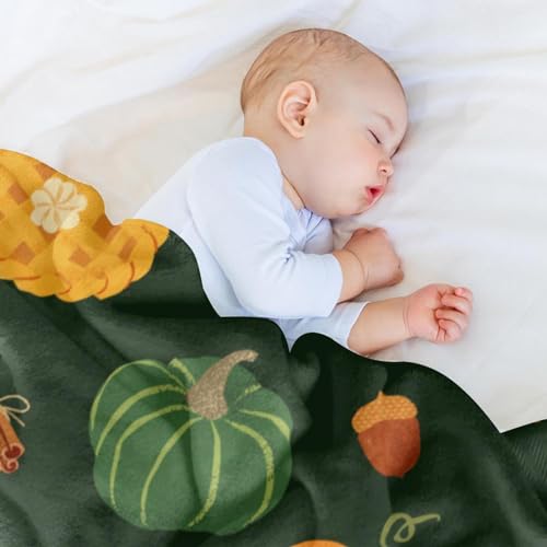 Couverture polaire microfibre légère citrouilles plaid chaud lit et canapé