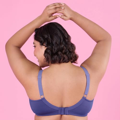 Image of NYKD NYB101B Cotton Non Padded Non Wired Full Coverage Everyday Bra M-Frame Bounce Control (Plus