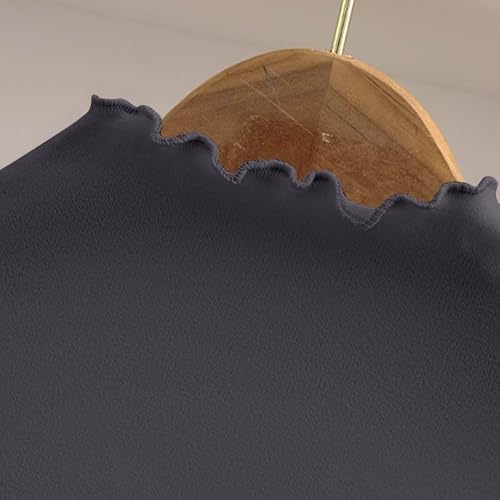 Girls Lettuce Trim Shirts Mock Neck Long Sleeve Tops Casual Slim Fit Trendy Comfy Base Fall Winter Layer Undershirts3