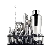 Einfach zu bedienen Edelstahl Cocktail Shaker Set Boston Shaker Kit Barista Tools Bar Tools Becher Mixer Muddler (Color : 13-2D700ml B-Rack)