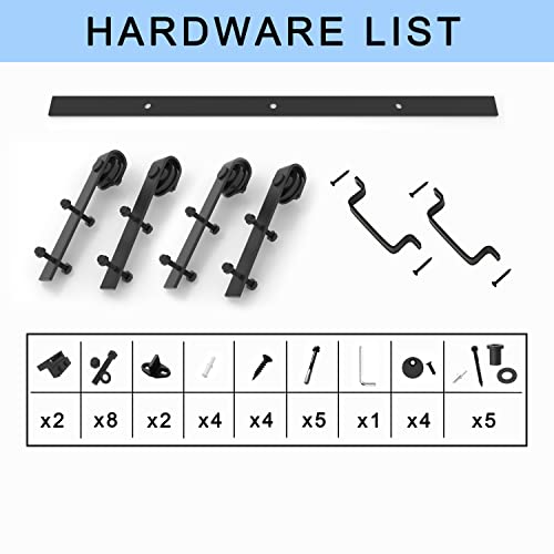 WIN STELLAR White K-Frame Double Barn Door Kit #TOP2