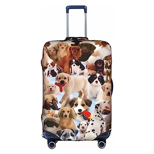 Housse de protection pour valises à motif chien blanc pour vos vacances en famille