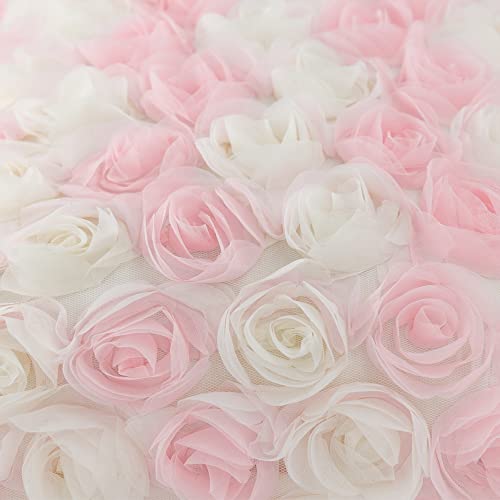 Jwh Heart Shaped Throw Pillow Cover Decorative Flower Pillow Case Aesthetic Floral Cushion For Girls Bed Bedroom Couch Living Room With Insert 16X14 Inch White Pink #TOP2