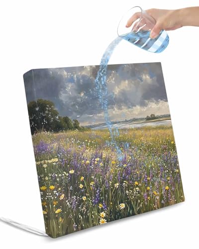 Hokiten Spring Floral Outdoor Cushion Chair Cover Set of 4 - Waterproof Couch Seat Covers, Pastoral Botanical Oil Painting Flower Patio Furniture Protector Cushions Slipcovers for Sofa/RV, 24