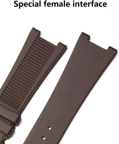 Bracelet montre silicone noir 25x13mm pour Nautilus 5711 5712g