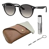 Ray-Ban RB2180 Round Shape Non-Polarized Sunglasses for Men & Women โ Includes Official Rayban Eyewear Kit โ Ideal Formal & Casual Wear Sunglasess โ Grey Lens