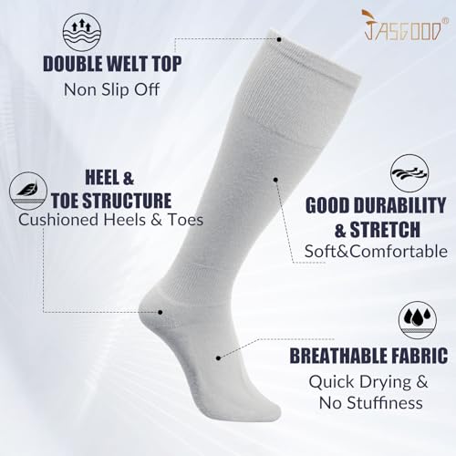 Image of JASGOOD 2 Pack Baseball Socks and Belt Combo Set Softball Socks and Belts Elastic Waist Belt for Youth and Adult Boys
