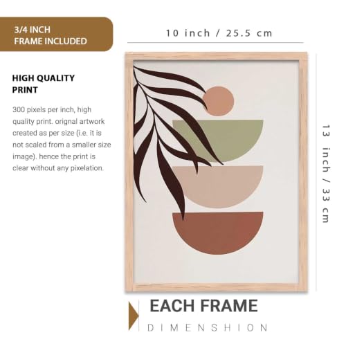 Image of kotart Boho Painting Wall Art Home Decoration Paintings With Frame For Living Room Bed Room Hotel Wall Decor Digital Reprint Set of 3 (10X13 inch)