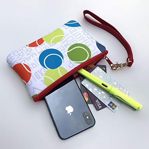 Passion for Tennis Collection 7.5"x5" Wallet Pouch (Neoprene Wallet)3