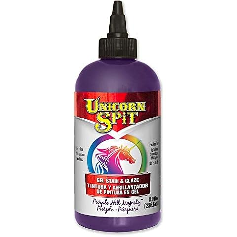 Unicorn SPiT Purple Hill Majesty 5771009 Purple Paint Water Based Gel Stain and Glaze 236ml Cover