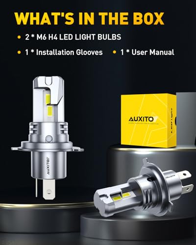 Image of AUXITO H4 LED Bulbs 80000LM 6500K Bright Wireless Light 2PCS