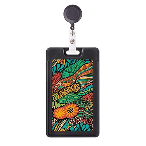 Porte-badge rétractable fleuri pour le bureau et les hôpitaux