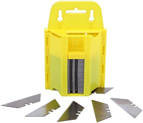 PanelTech 100Pack Utility Knife Blades Knife Blade Cutter Razor Cutting Boxes/Plywood/ Leather/Plastic/ Sheetrock