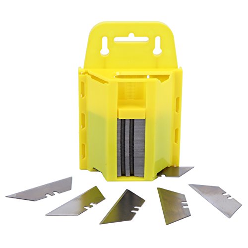 Paneltech 100Pack Utility Knife Blades Knife Blade Cutter Razor Cutting Boxes/Plywood/ Leather/Plastic/ Sheetrock #TOP2