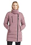  khujo Damen Mantel GEMMANA Steppjacke Stehkragen Fleecefutter Reißverschlusstaschen