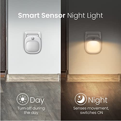 ANOPU Luz Nocturna Infantil, [2 Piezas] Luz Nocturna con Sensor de Movimiento Enchufable, 3 Modos de Temperatura de Color y Atenuación Continua, Luz LED blanca cálid para Baño/pasillo/Armario - imagen 3