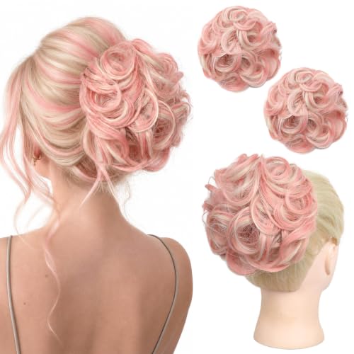HOOJIH 2PCS Messy Hair Bun Hair Piece for Women Large Hair Bun Extensions