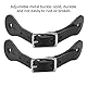 HEEPDD Spur Strap, 1 Paar Robustes, strapazierfähiges Leder Single Spur Straps Reitzubehör(schwarz)