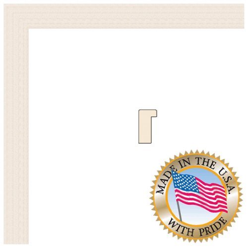 ArtToFrames 4x7 Inch White Picture Frame, This 0.8100 Inch Custom Poster Frame is Clear Maple - Comes with Regular Glass and Corrugated Backing (2WOM0066-81784-YCLR-4x7)