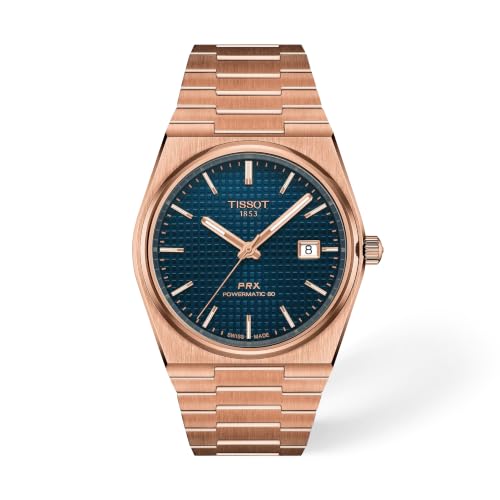 Tissot PRX Powermatic 80 Swiss Automatic Watch for Men Rose Gold 40mm Watch T1374073304100