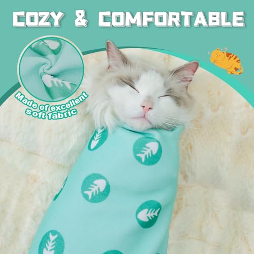 Image of Supet Cat Wrap for Cutting Nails, 2025 Self-Adherent Cat Grooming Wrap, Anti-Escape Calming Swaddle for Medicine, Nail Clipping, Teeth Brushing, Ear Cleaning