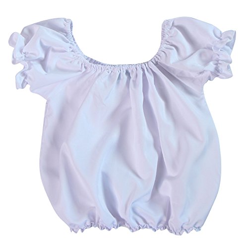 Making Believe Girls Short Sleeve Peasant Blouse, White, X-Large 10-12